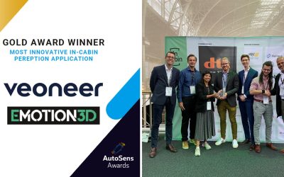 Veoneer and emotion3D recognized for “Most Innovative In-Cabin Perception Application”